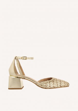 ZAPATOS DE SALÓN TRENZADO PIEL SARKAD - PLATINO ZAPATOS DE SALÓN TRENZADO PIEL SARKAD - PLATINO