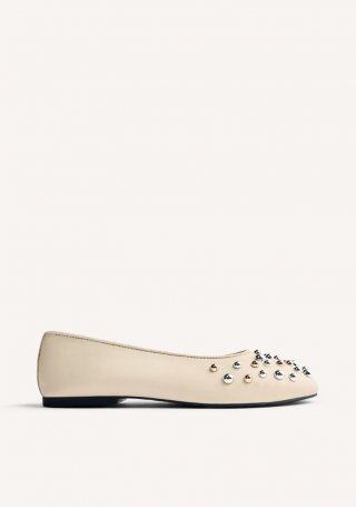 BAILARINAS PIEL TACHAS GONVICK - OFF-WHITE BAILARINAS PIEL TACHAS GONVICK - OFF-WHITE