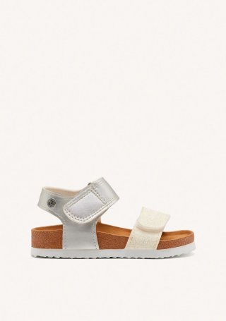 CHANCLAS DE SUELA BIO BLANCAS Y PLATEADAS CON GLITTER PARA NIÑA Y NIÑO ANGWING - BLANCO CHANCLAS DE SUELA BIO BLANCAS Y PLATEADAS CON GLITTER PARA NIÑA Y NIÑO ANGWING - BLANCO