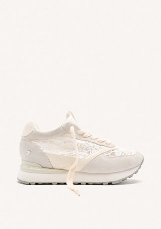 ZAPATILLAS CUÑA ENCAJE PIEL MILLADORE - BLANCO ZAPATILLAS CUÑA ENCAJE PIEL MILLADORE - BLANCO